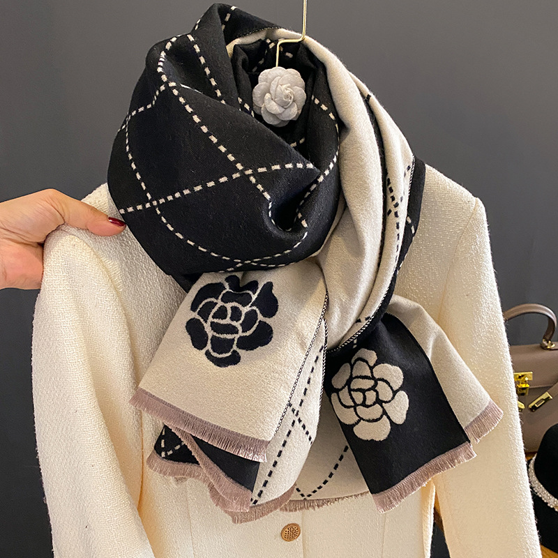 Woven Scarf Blanket - Bufanda de invierno para mujer, chal