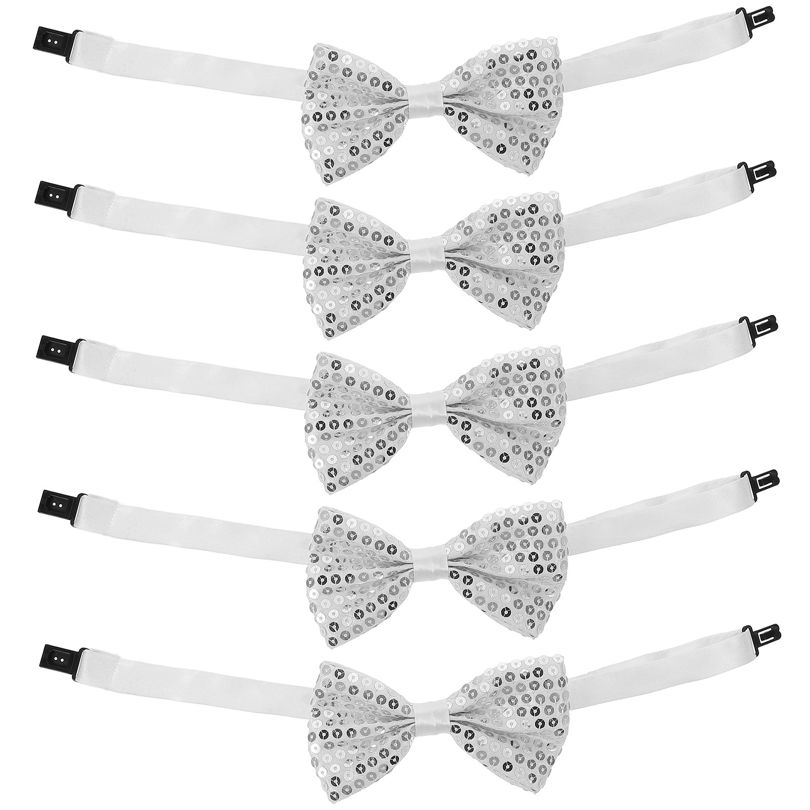 Bow Tie Pre Tied - 5 unidades de lazos con lentejuelas