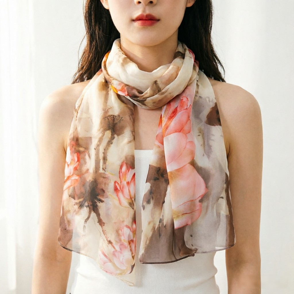 Pañuelo de gasa de loto acuare - Face Scarf Mask reseña y precio
